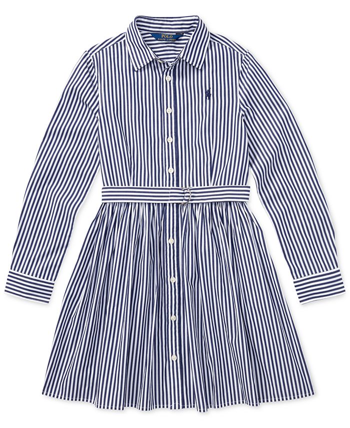 Polo ralph lauren striped cotton shirtdress discount