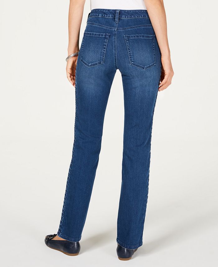 Charter Club Braid-Trim Straight-Leg Jeans, Created for Macy's ...