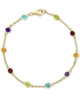 EFFY Collection EFFY® Multi-Gemstone Link Bracelet (2-1/2 Ct. T.w.) In ...