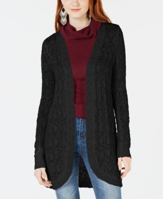 American Rag - Juniors' Crochet Open-Front Cardigan