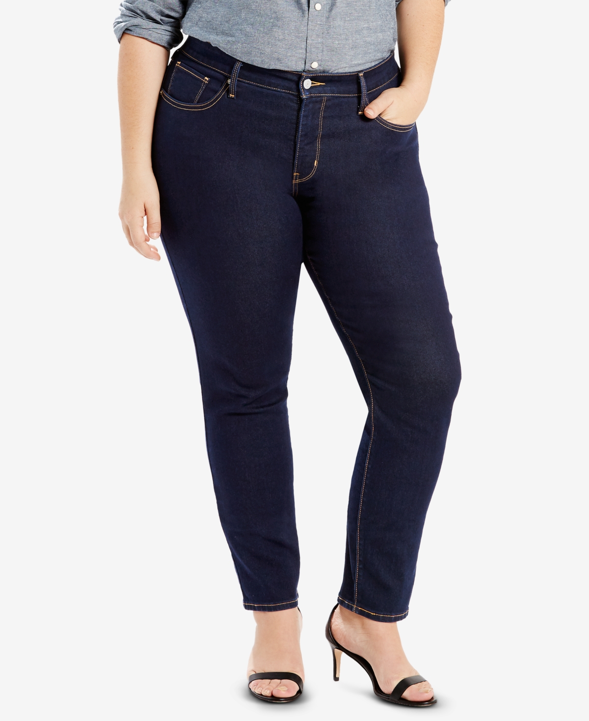 Trendy Plus Size 311 Shaping Skinny Jeans - Darkest Sky