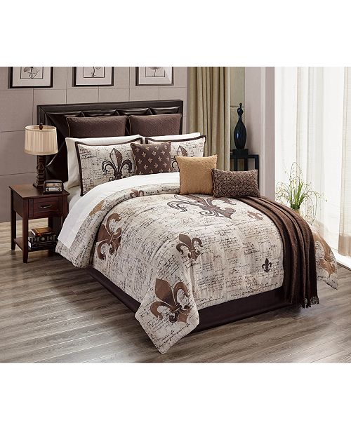 Hallmart Collectibles Baskin 14 Pc Queen Comforter Set Created