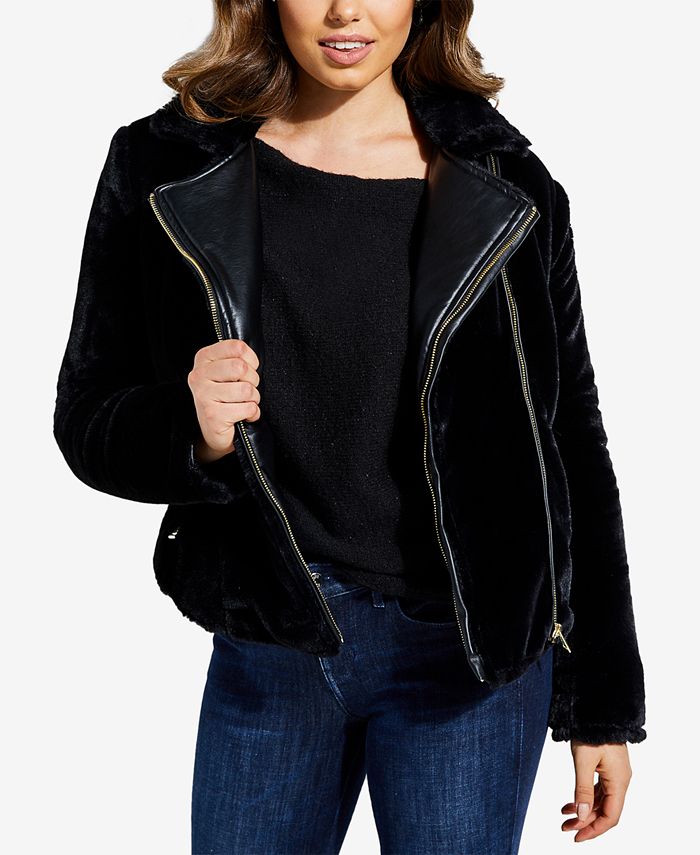 guess mixed media reversible jacket