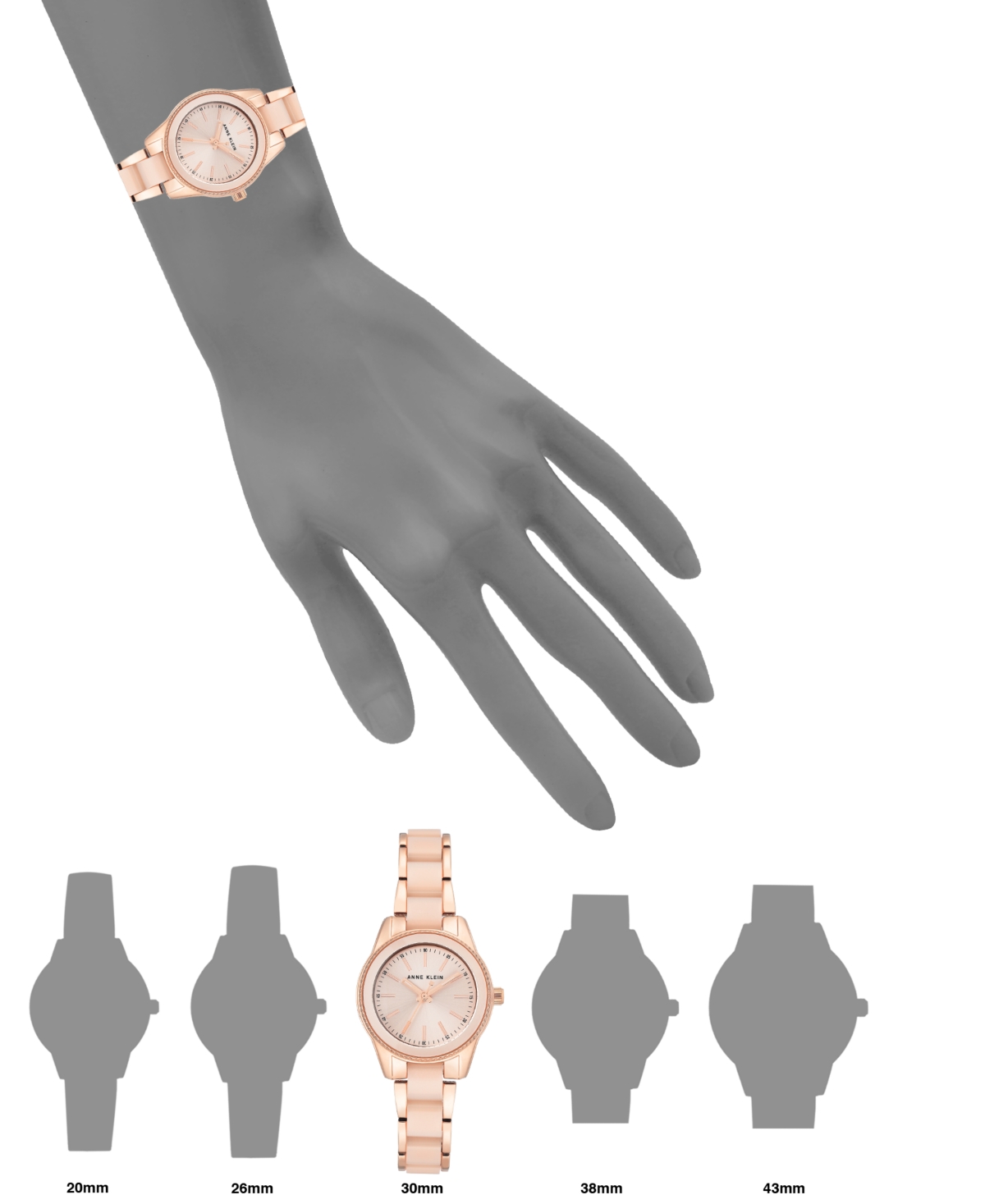 Anne Klein Sunray Dial Watch In Rosegt