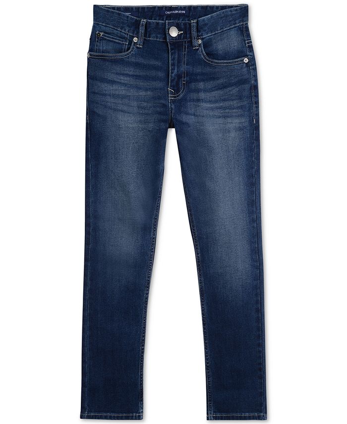 Calvin Klein Big Boys Skinny-Fit Denim five-pocket Jeans - Macy's