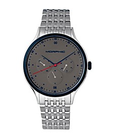 M65 Series, Grey Face, Silver Bracelet Watch w/Day/Date, 42mm