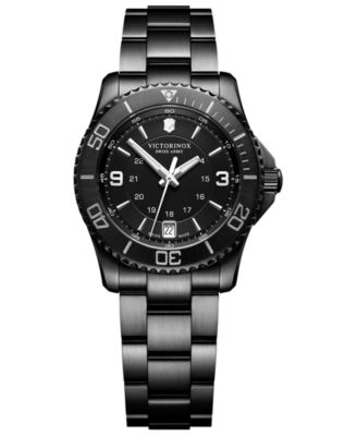 Victorinox Swiss Army - Women's Swiss Maverick Small Black Edition Black Stainless Steel Bracelet Watch 34mm