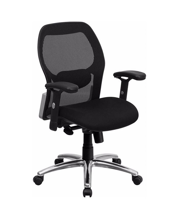 Office Chair Black Fabric Seat - Metro Midback