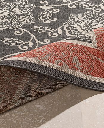 Surya - Alfresco ALF-9592 Black 8'9" Round Area Rug