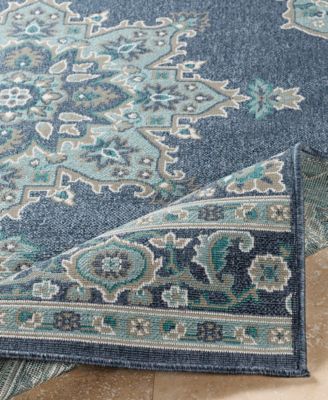 Alfresco ALF-9670 Charcoal 6' x 9' Area Rug, Indoor/Outdoor