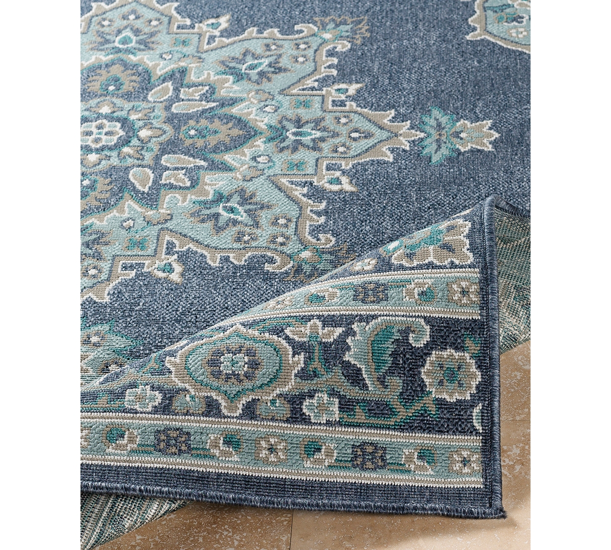 Livabliss Alfresco Alf-9670 Charcoal 6' x 9' Area Rug, Indoor/Outdoor