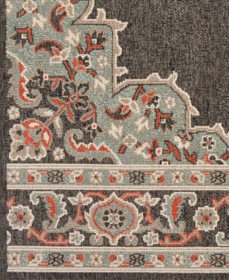 Alfresco ALF-9671 Black 8'9" x 12'9" Area Rug, Indoor/Outdoor