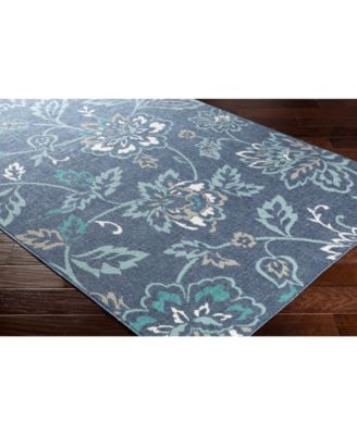 Alfresco ALF-9673 Charcoal 8'9" Round Area Rug, Indoor/Outdoor