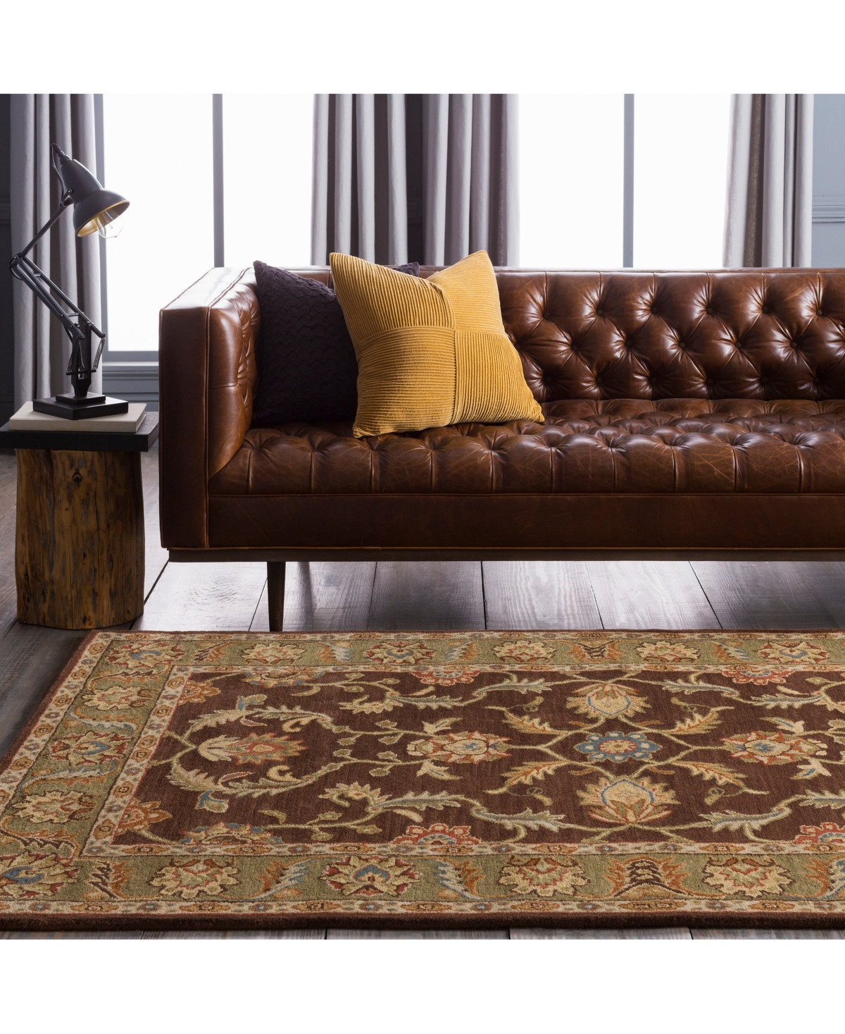 Livabliss Caesar Cae-1009Area Rug - Dark Brown