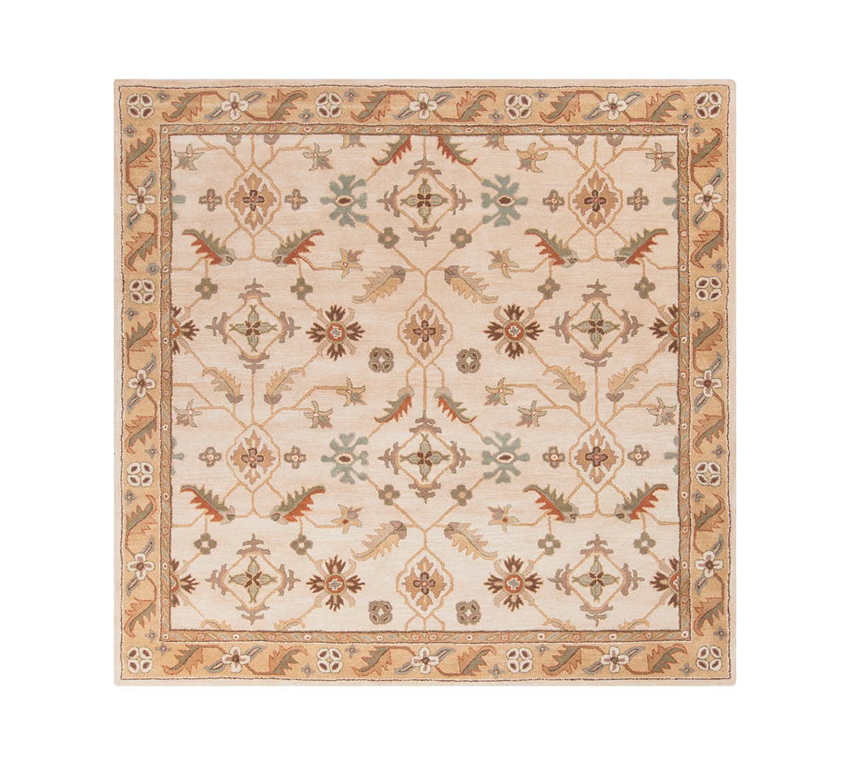 Surya Caesar Cae-1084 Khaki 4' Square Area Rug - Khaki