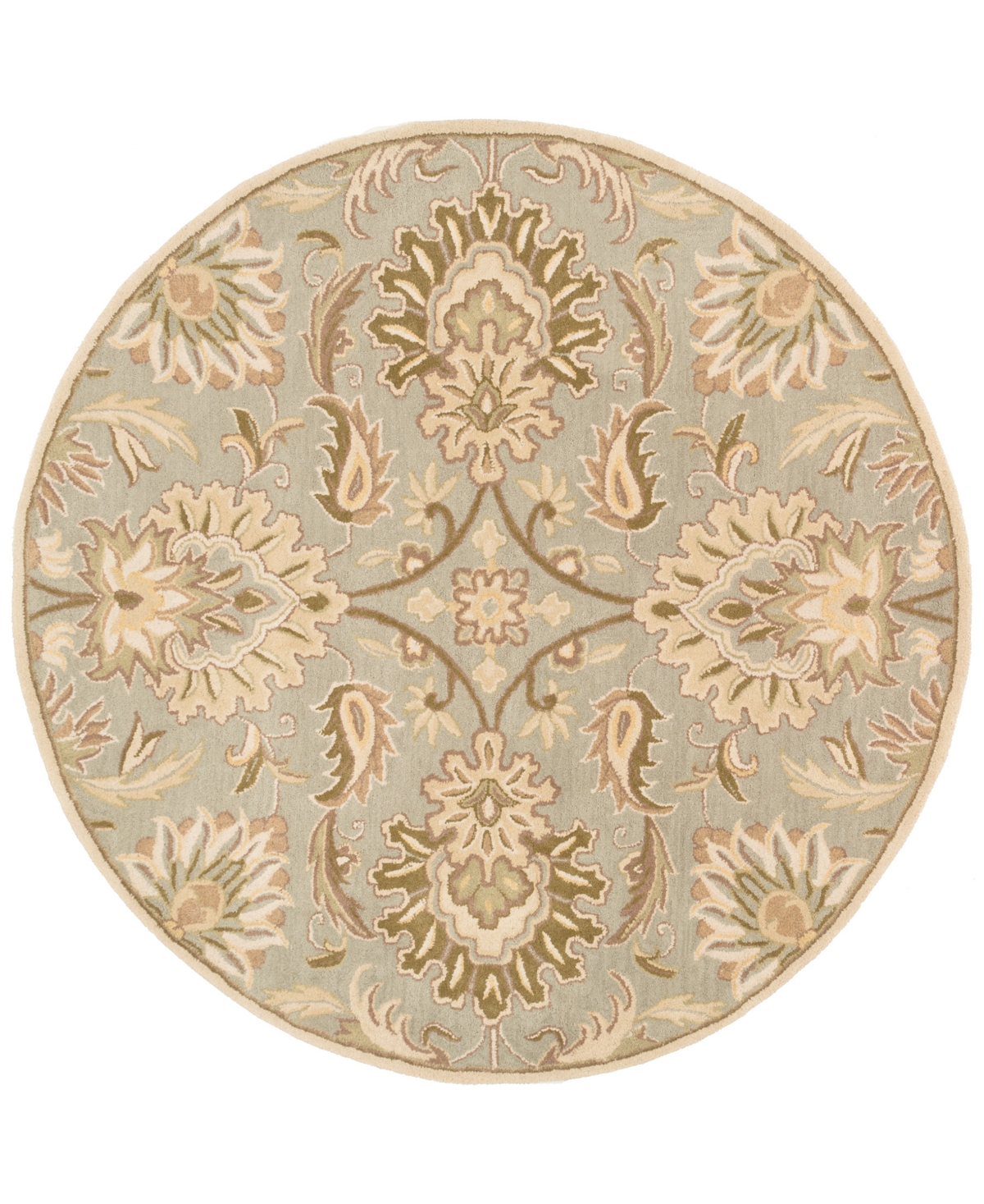 Surya Caesar Cae-1111 Medium Gray 6' Round Area Rug - Medium Gray