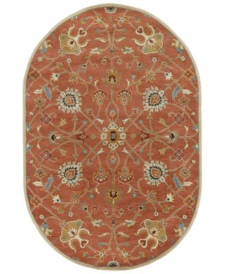 Livabliss - Caesar CAE-1119 Clay 6' x 9' Oval Area Rug