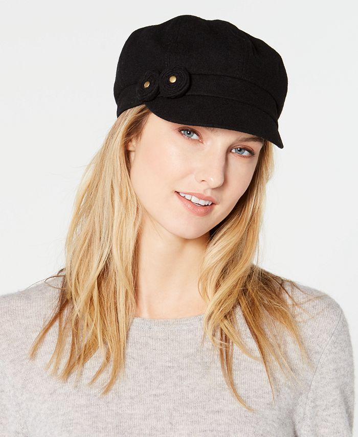 August Hats Studded Flower Cabbie Hat - Macy's
