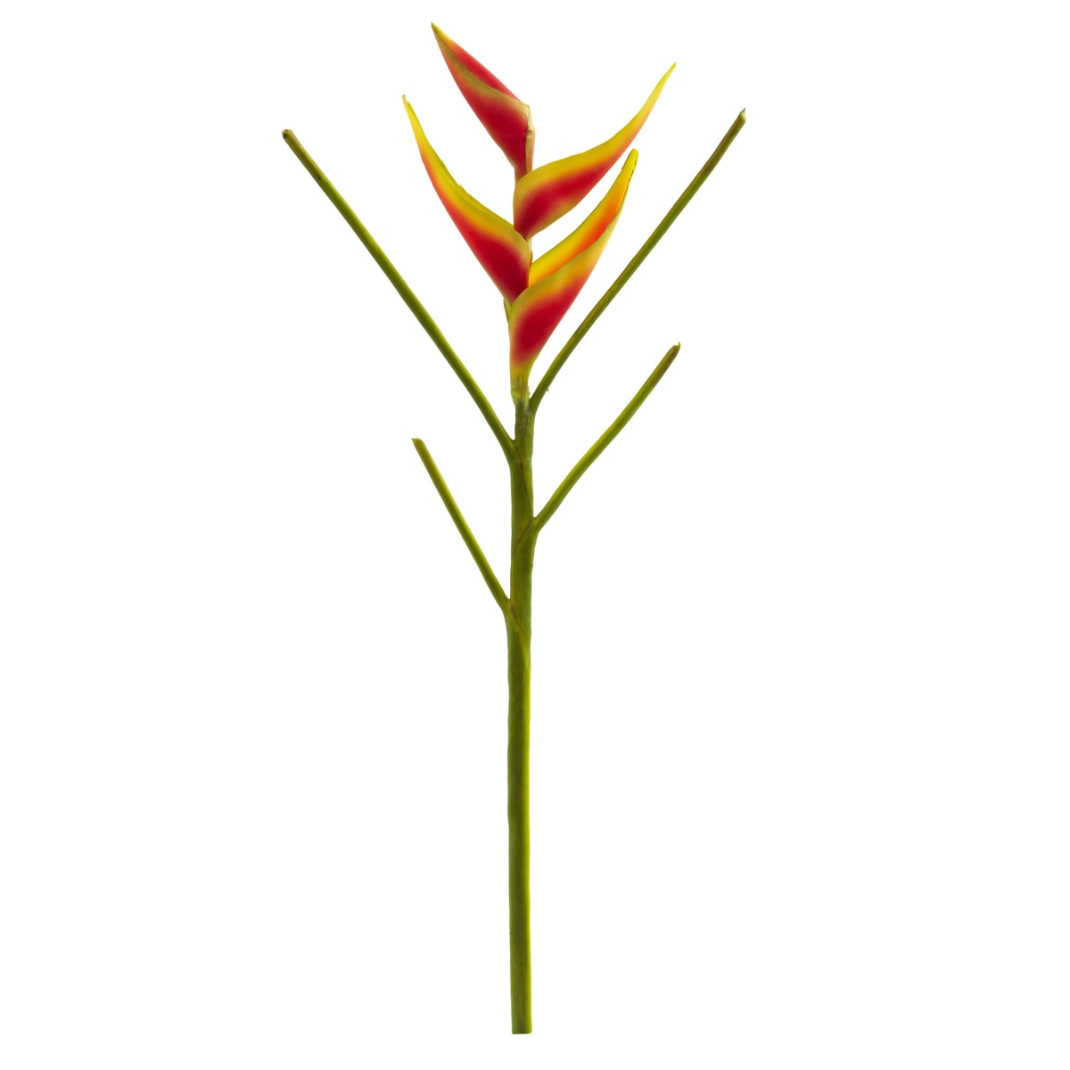 26-In. Heliconia Artificial Flower, Set of 4 - Orange