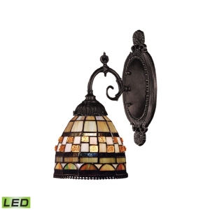 Mix-n-Match 1-Light Sconce in Tiffany Bronze - Led Offering Up To 800 Lumens (60 Watt Equivalent)