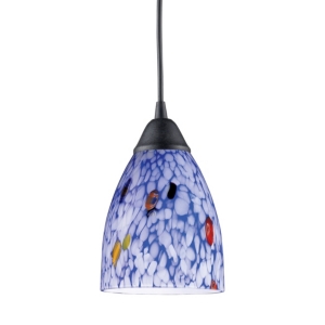 Elk Lighting Classico Collection Starbust Blue 1 Lt Pend In Rust