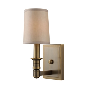 Elk Lighting Baxter 1-light Sconce In Brushed Antique Brass And Shade Included
