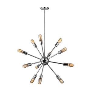 Delphine 12 Light Chandelier in Polished Chrome