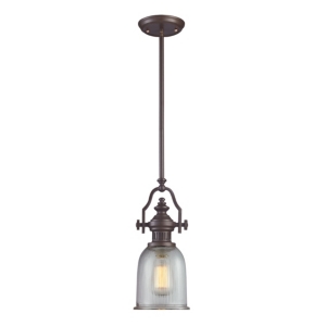 1 light pendant in Oiled Bronze
