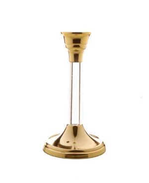 Classic Touch Classtic Touch 7.25" Gold Candlestick With Acrylic Stem