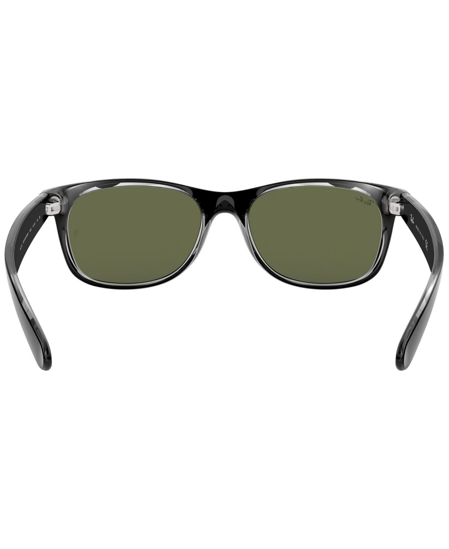 Солнцезащитные очки Ray-Ban Unisex New Wayfarer Sunglasses, RB2132, цвет: Чёрный прозрачный / Зелёный — фото 5