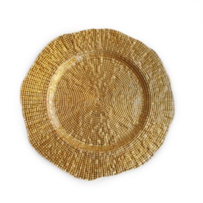American Atelier - INFINITY 13" GOLD CHARGER PLATE     13"D