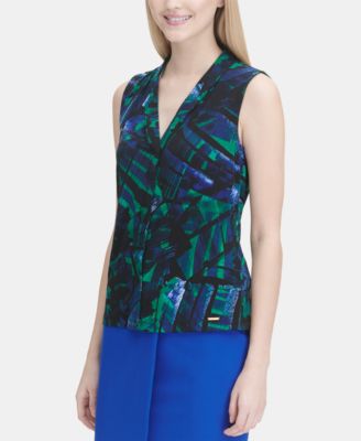 Calvin Klein - Printed V-Neck Shell