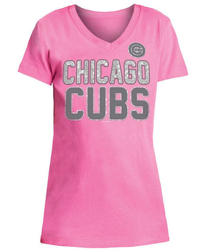 5th & Ocean Chicago Cubs Sequin Pinstripe T-Shirt, Girls (4-16) - Macy's