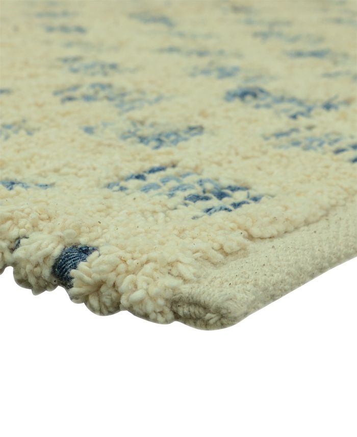 Riviera Home Bacova Marion Cotton Denim Tiles 27" x 45" Rug Macy's