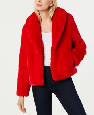 macys faux fur coat