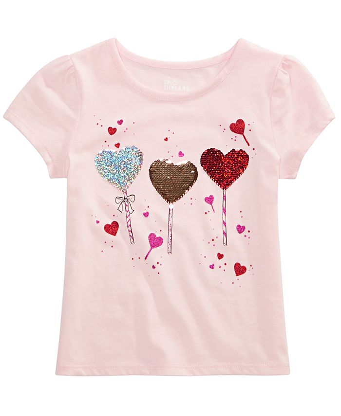Sequin heart t shirt discount