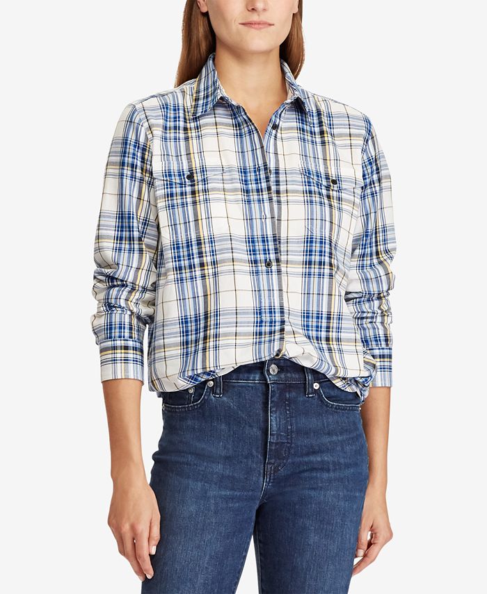 Lauren Ralph Lauren Plaid Cotton Twill Shirt Macy's