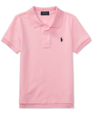 Boys' 2T-7 Cotton Mesh Polo Shirt