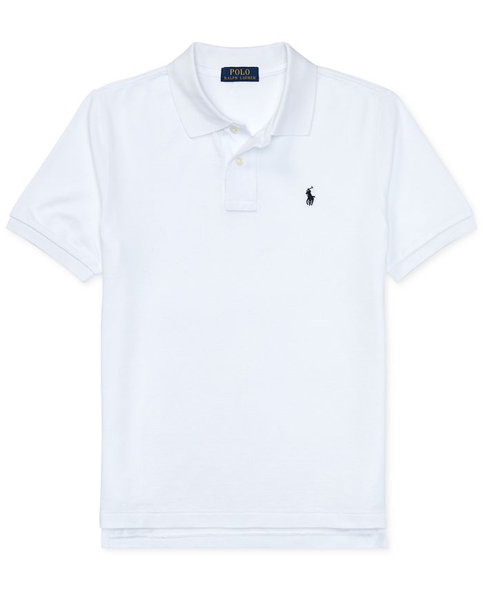 Polo Ralph Lauren Big Boys Cotton Mesh Logo Polo Shirt - Macy's
