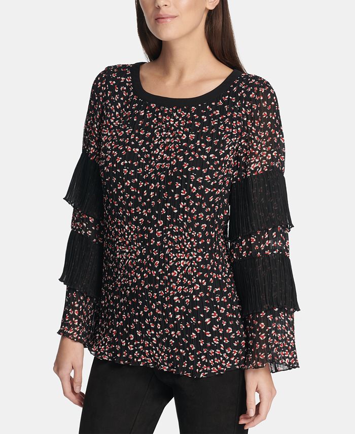 DKNY Ruffled Sleeve Top Macy's