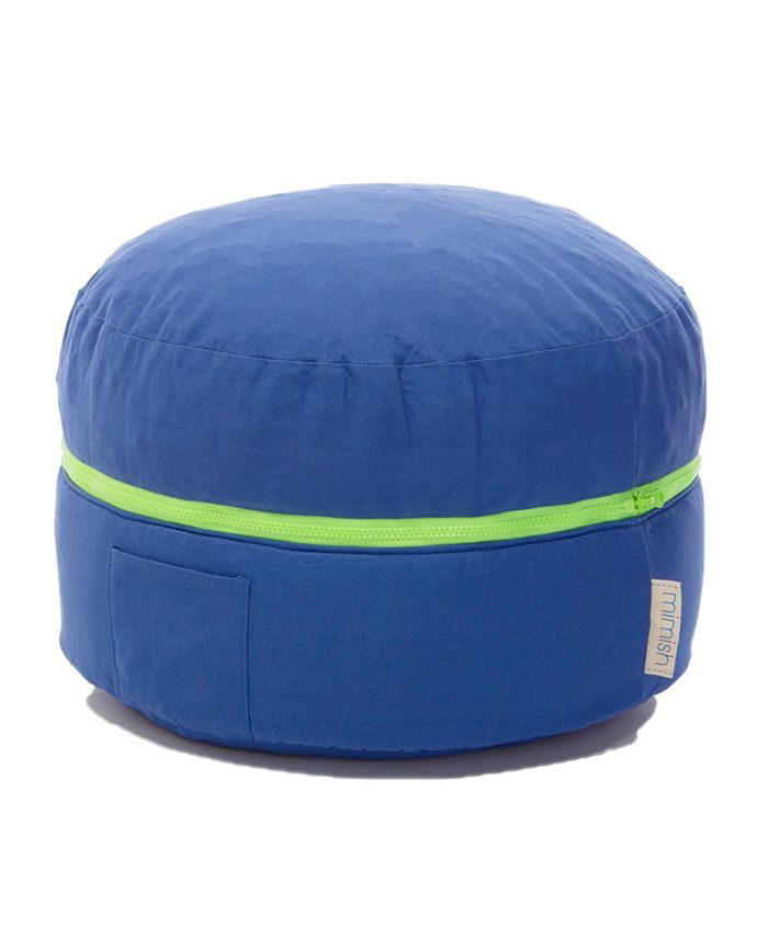 Mimish Cotton Exposed Zipper Pouf Ottoman with Storage Macy's