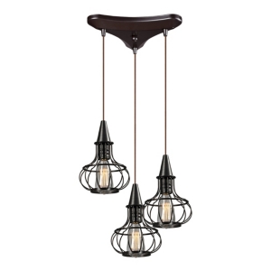 Yardley Collection 3 light pendant in Oil Rubbed Bronze