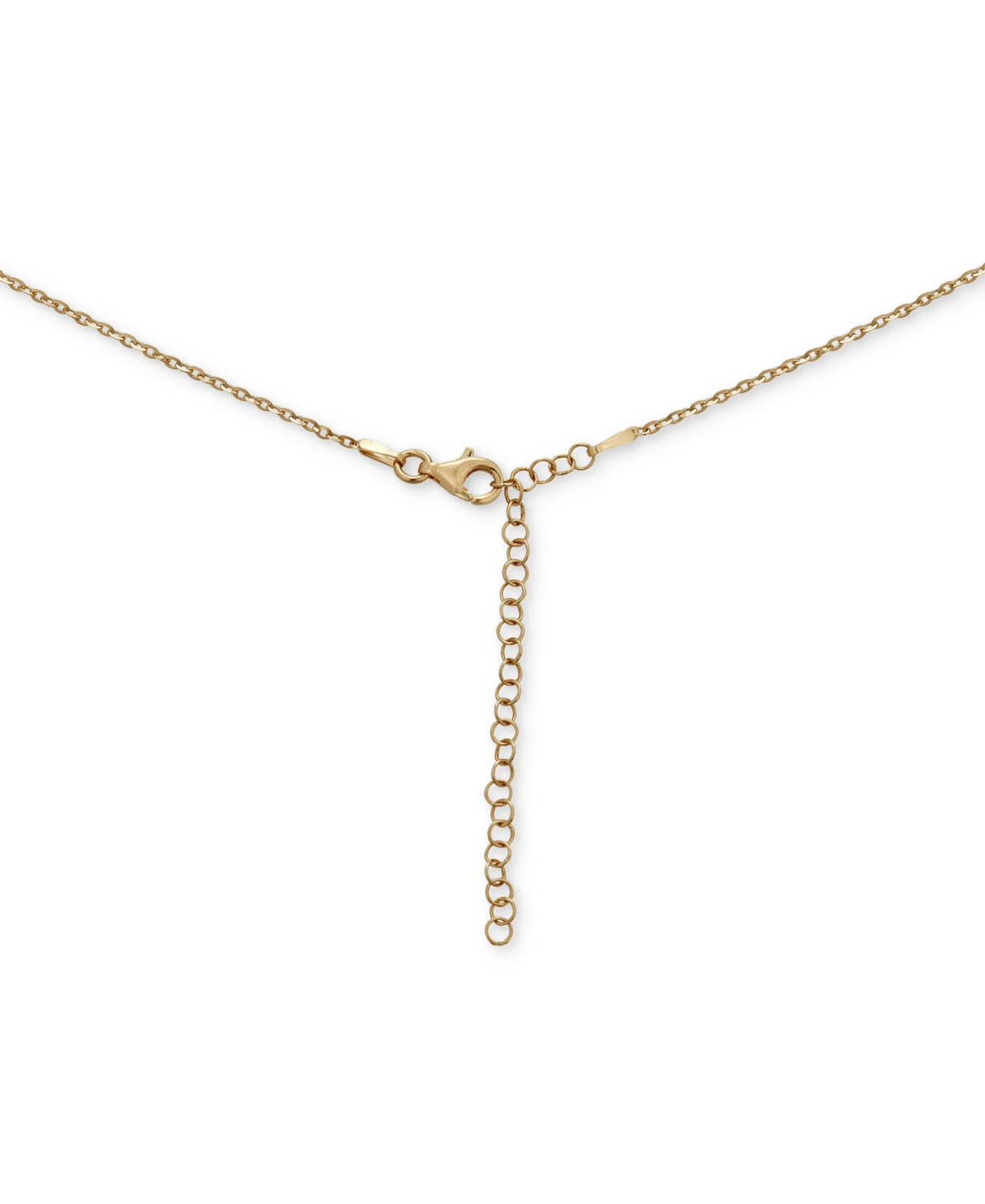 Mother-of-Pearl Two-Tone Fan Pendant Necklace in Sterling Silver & 14k Gold-Plate, 18