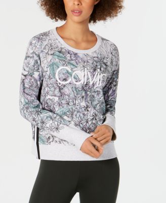 Calvin Klein - Bouquet Printed Long-Sleeve Top