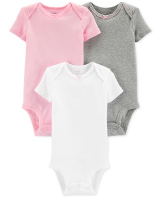 Carter's - Baby Girls 3-Pk. Cotton Bodysuits