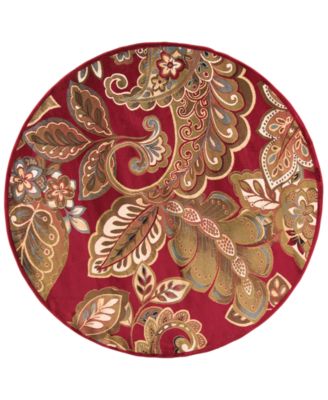 Livabliss Riley RLY-5020 Dark Red 8' Round Area Rug - Macy's