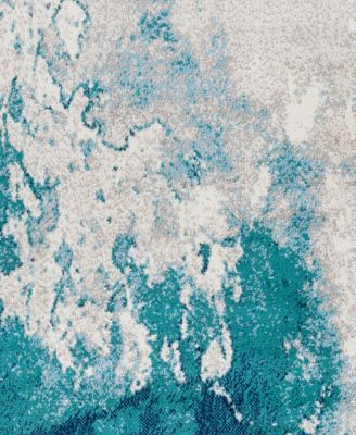 Abbie & Allie Rugs - Paramount PAR-1106 Teal 18" Square Swatch