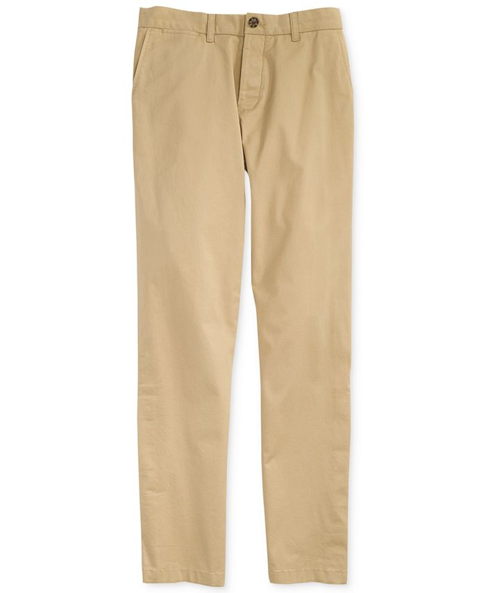 Tommy Hilfiger Men's Custom Fit Chino Pants with Magnetic Zipper - Macy's