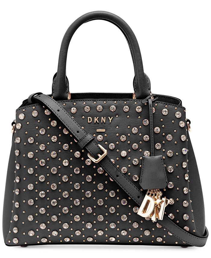 DKNY Paige Sutton Leather Studded Satchel, Created for Macy's Macy's