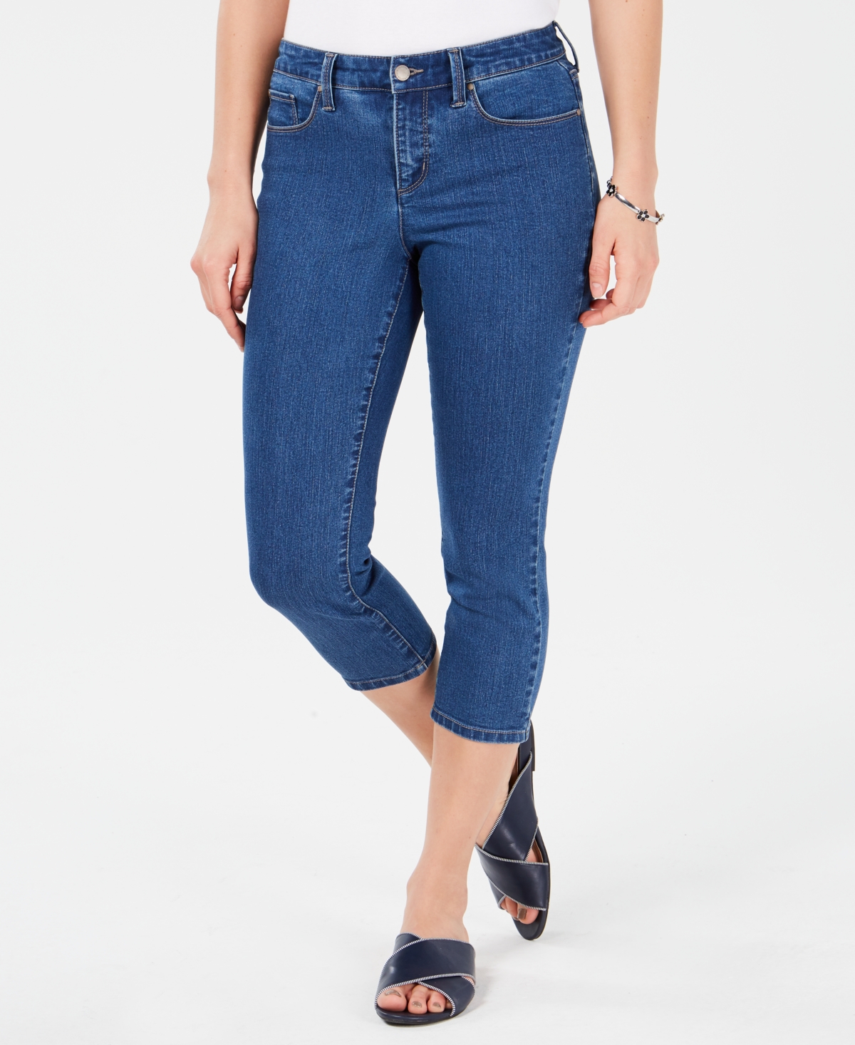 Tummy control on sale capri jeans